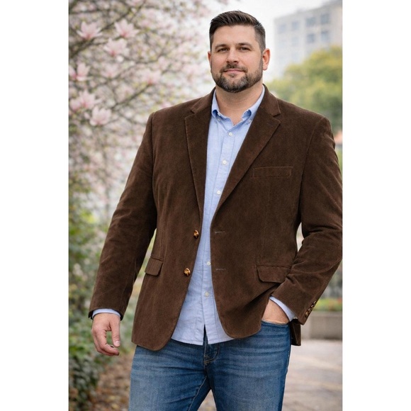 Vintage Levi’s Brown western Sport Coat corduroy Blazer elbow patches timeless